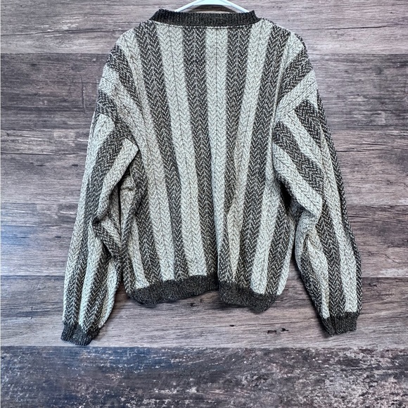 Liberty Crewneck Sweater Black and Cream Striped - Picture 2 of 7
